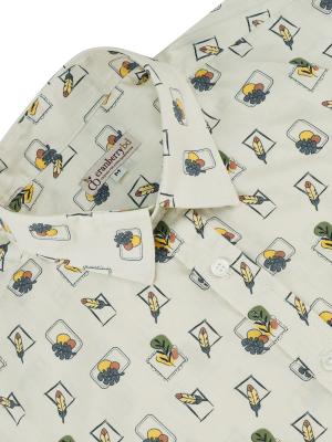 Mens Premium Cotton Floral Print Short Sleeve Shirt (M to 2xl)