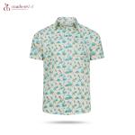 Mens Premium Cotton Floral Print Short Sleeve Shirt (M to 2xl)