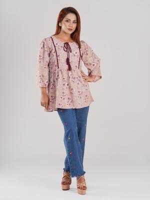 Short Top  Decorative Front Lace & Tassel Details