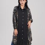Ladis Long Shirt Contemporary Long Shirt with Asymmetric A-Line Silhouette