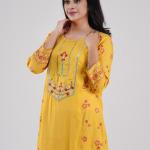 2-Pices set Decorative Embroidery and Matching Straight Pants Premium quality